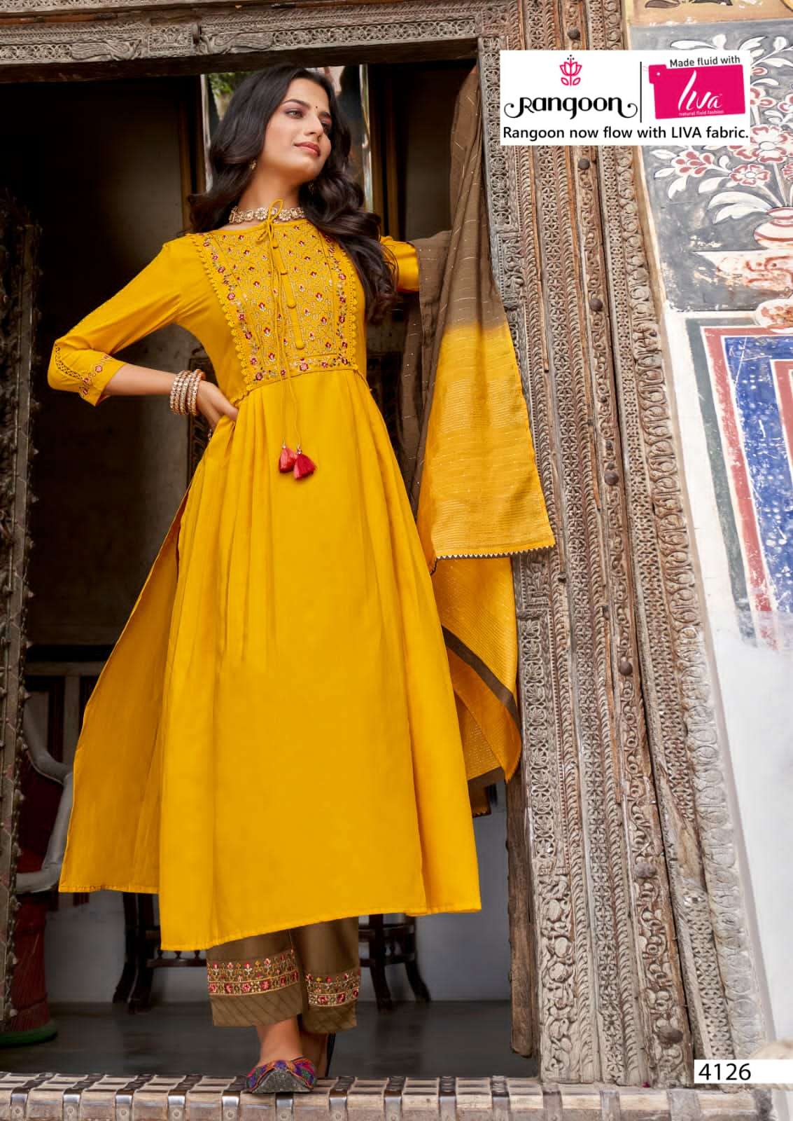 Rangoon-Naira Repeat-Viscose-Schiffli-Khatli-Hand-Work-Mirror-Naira-Cut-Kurti-Viscose-Embroidery-Pant-Sequence-Work-Dupatta-4126